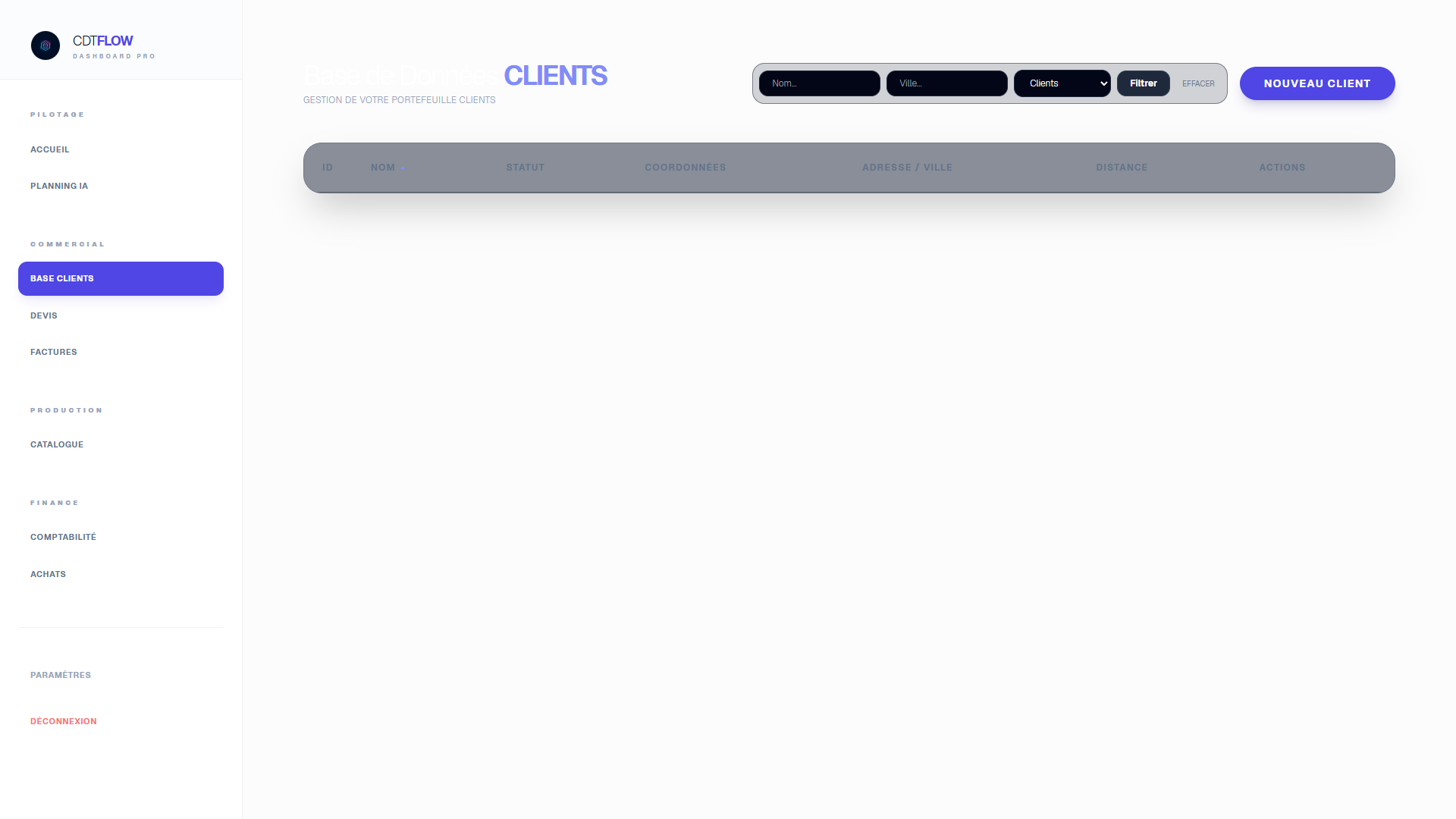 Gestion Clients cdtErp